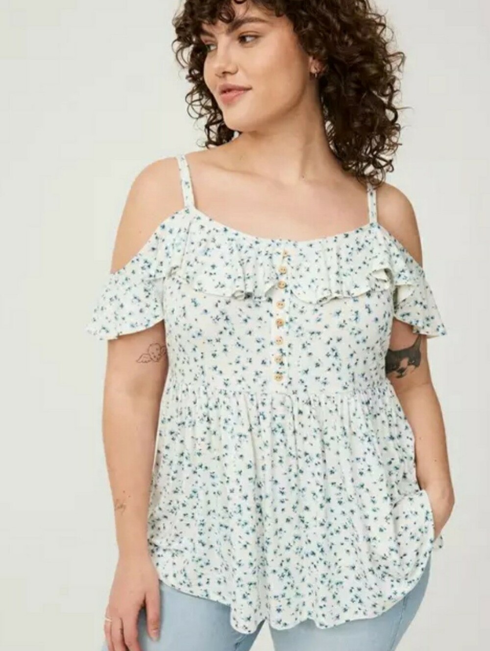 Torrid Off-Shoulder Babydoll Top